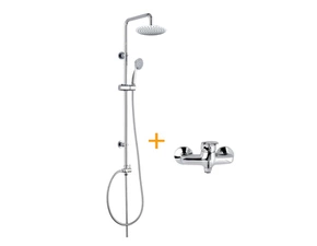 Baterie sprchová nástěnná Mereo Sonáta CB609 150 mm se sprchovou soupravou chrom
