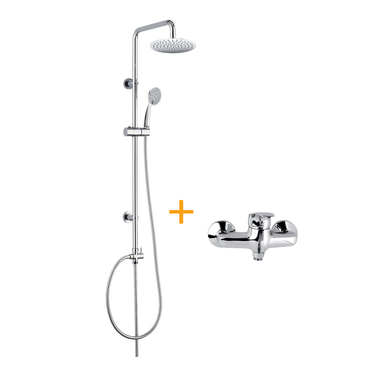 Baterie sprchová nástěnná Mereo Sonáta CB609A 100 mm se sprchovou soupravou chrom