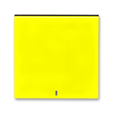 Kryt spínač jednoduchý s průzorem ABB Levit žlutá, kouřová černá