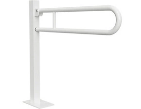 Úchyt sklopný ve tvaru U Bemeta Help ukotvený do země 850 mm s krytkou bílá
