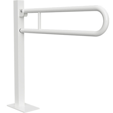 Úchyt sklopný ve tvaru U Bemeta Help ukotvený do země 850 mm s krytkou bílá