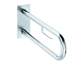 Madlo podpěrné ve tvaru U Bemeta Help s držákem TP 600 mm s krytkou nerez lesklý