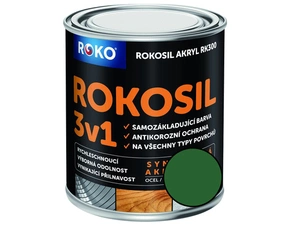 Barva samozákladující Rokosil akryl 3v1 RK 300 5300 zelená střední, 3 l