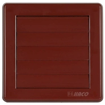 Mřížka větrací gravitační HACO VM G 150×150/100 mm hnědá