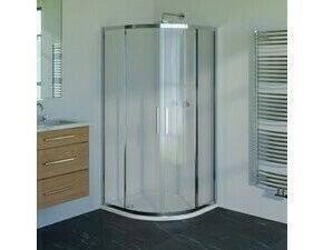 Kout sprchový WECCO 900×900 mm lesklý hliník/čiré sklo R550