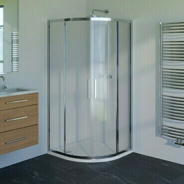 Kout sprchový WECCO 900×900 mm lesklý hliník/čiré sklo R550