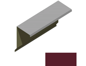 Ukončení pultové střechy RS360A-60 SP 25 s okapnicí 2R036 vínová