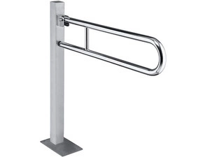 Úchyt sklopný ve tvaru U Bemeta Help ukotvený do země 750 mm bez krytky nerez matný