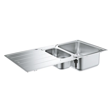 Dřez nerezový s odkapem a vaničkou Grohe K500 1 000×500 mm kartáčovaná nerez 31572SD1