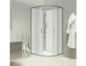 Box sprchový Mereo CK35122KMW 900×900 mm, bez stříšky satin/Point R550