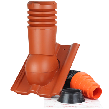 Komplet odvětrací Betonpres DN125 cihlová