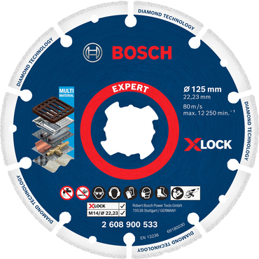 Kotouč DIA Bosch Expert Metal X-LOCK 125×22,23 mm