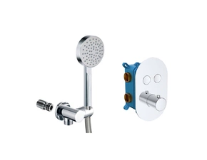 Systém sprchový termostatický Mereo CB60106TB5 s přepínačem oválný kryt chrom