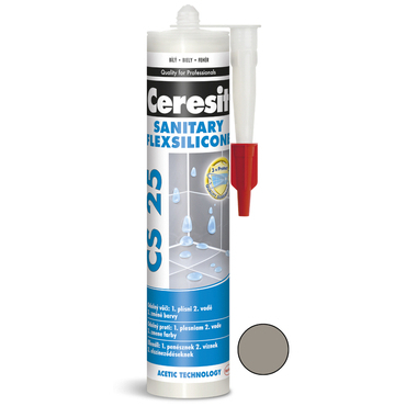 Tmel silikonový sanitární Ceresit CS 25 cementově šedý 280 ml