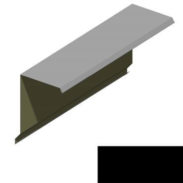 Ukončení pultové střechy RS360A-75 PU 50 MAX s okapnicí MN131 černá