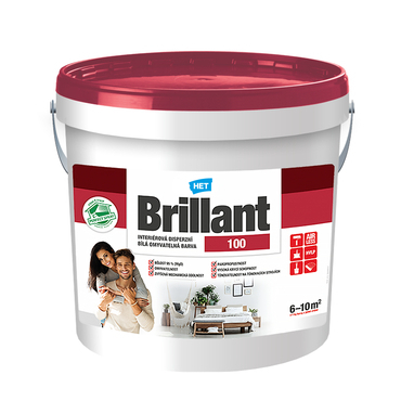 Malba interiérová HET Brillant 100 silky gray 1 l