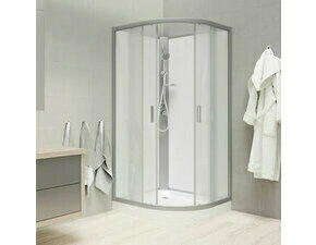 Box sprchový Mereo CK35122KBW 900×900 mm, bez stříšky satin/Point R550