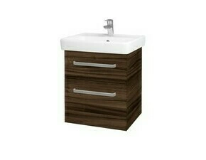 Skříňka umyvadlová Dřevojas Q MAX SZZ2 55 Ořech/Ořech vč. umyvadla Q