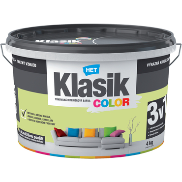 Malba interiérová HET Klasik Color zelený pistáciový 4 kg