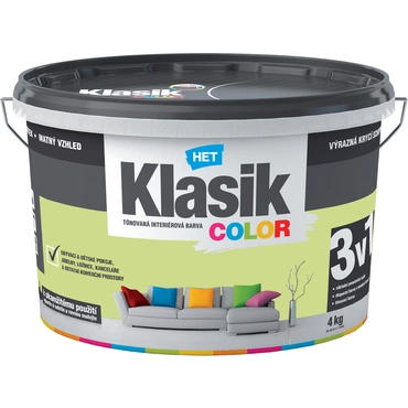 Malba interiérová HET Klasik Color zelený pistáciový, 4 kg
