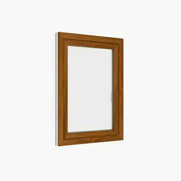 Okno plastové BRAVO OS1 golden oak/white pravé 600×900 mm