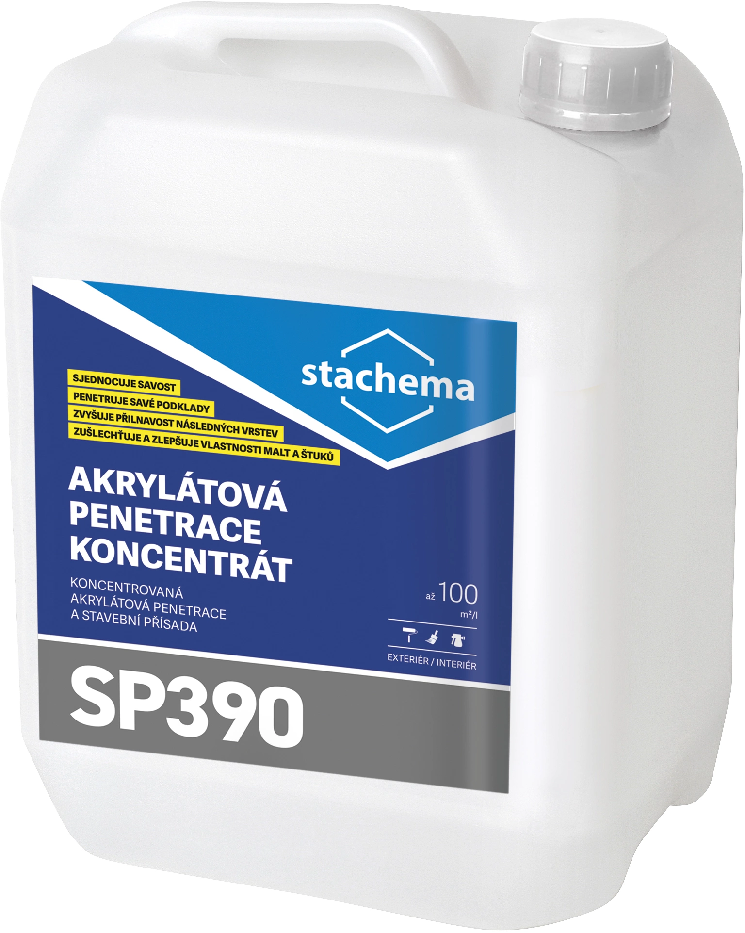 STACHEMA Penetrace koncentrát akrylátový Stachema SP390 mléčně bílý 10 l