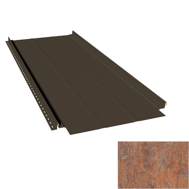 Krytina plechová LINEDEK 485 Rib Imitace MIC04 corten světlý Cut