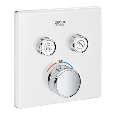 Baterie podomítková termostatická Grohe Grohtherm SmartControl 2-cestná měsíční bílá/chrom 29156LS0