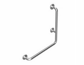 Držadlo nástěnné opěrné Bemeta Help 680 mm pravé s krytkou nerez matný