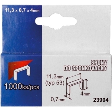 Spony 53 11,3×10×0,7 mm 1 000 ks