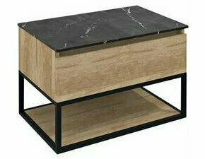 Skříňka umyvadlová 800×500×450 mm černá mat/dub alabama CG008-2222