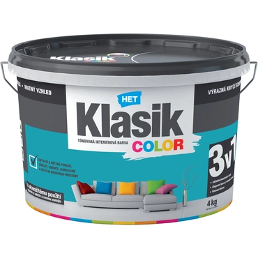 Malba interiérová HET Klasik Color zelený tyrkysový, 4 kg