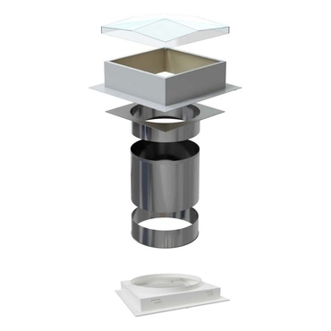 Světlovod pro plochou střechu SUNIZER SQUARE průměr 330 mm