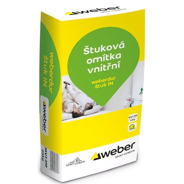 Omítka štuková weberdur štuk IN 25 kg