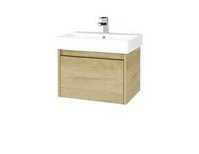 Skříňka umyvadlová Dřevojas BONO SZZ 60 Nebraska/Nebraska vč. umyvadla Glance