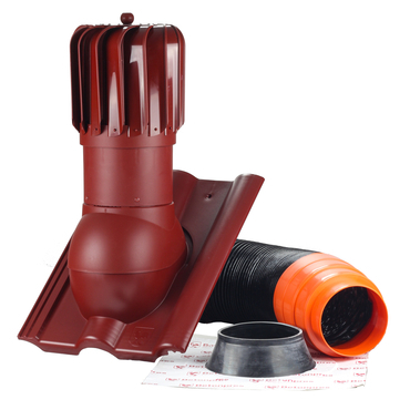 Komplet odvětrání Betonpres Turbína DN150 červenohnědá