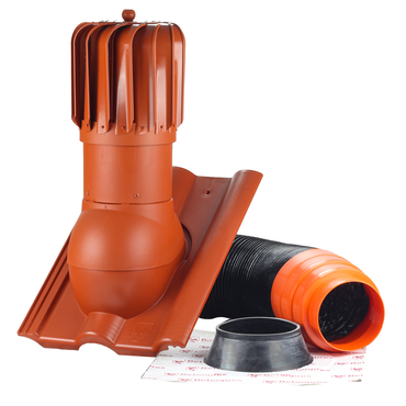 Komplet odvětrání Betonpres Turbína DN150 cihlová