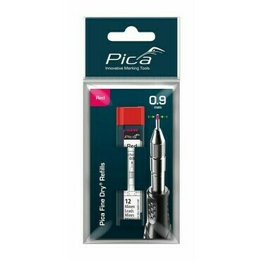 Tuhy náhradní Pica Fine Dry 0,9 mm červené 12 ks