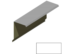 Ukončení pultové střechy RS360A-75 SP 25 s okapnicí RAL 9010 bílá