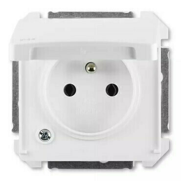 Zásuvka 230 V jednonásobná ABB Swing IP 44 jasně bílá