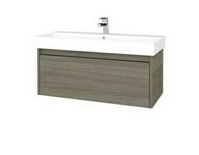 Skříňka umyvadlová Dřevojas BONO SZZ 100 Cafe/Cafe vč. umyvadla Glance