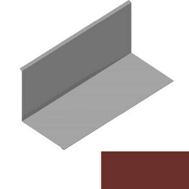 Lemování ke zdi rovnoběžné s okapem RS312S-120 SP 25 RAL 3009 cihlově hnědá