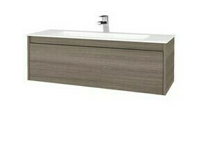 Skříňka umyvadlová Dřevojas BONO SZZ 120 Cafe/Cafe vč. umyvadla Pura