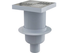 Vpust podlahová Alca APV6411 150×150 mm DN 50 přímá nerezová mřížka