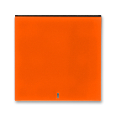 Kryt spínač jednoduchý s průzorem ABB Levit oranžová, kouřová černá