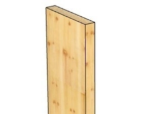 Plotovka dřevěná rovná 18×89×800 mm