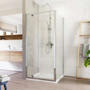 Dveře sprchové + boční stěna Mereo Lima CK86923K 900×900 mm chrom/čiré sklo