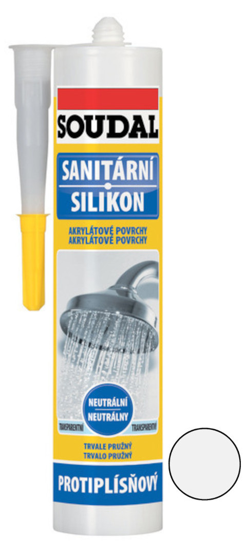 Silikon neutrální sanitární +S Soudal bílý 280 ml