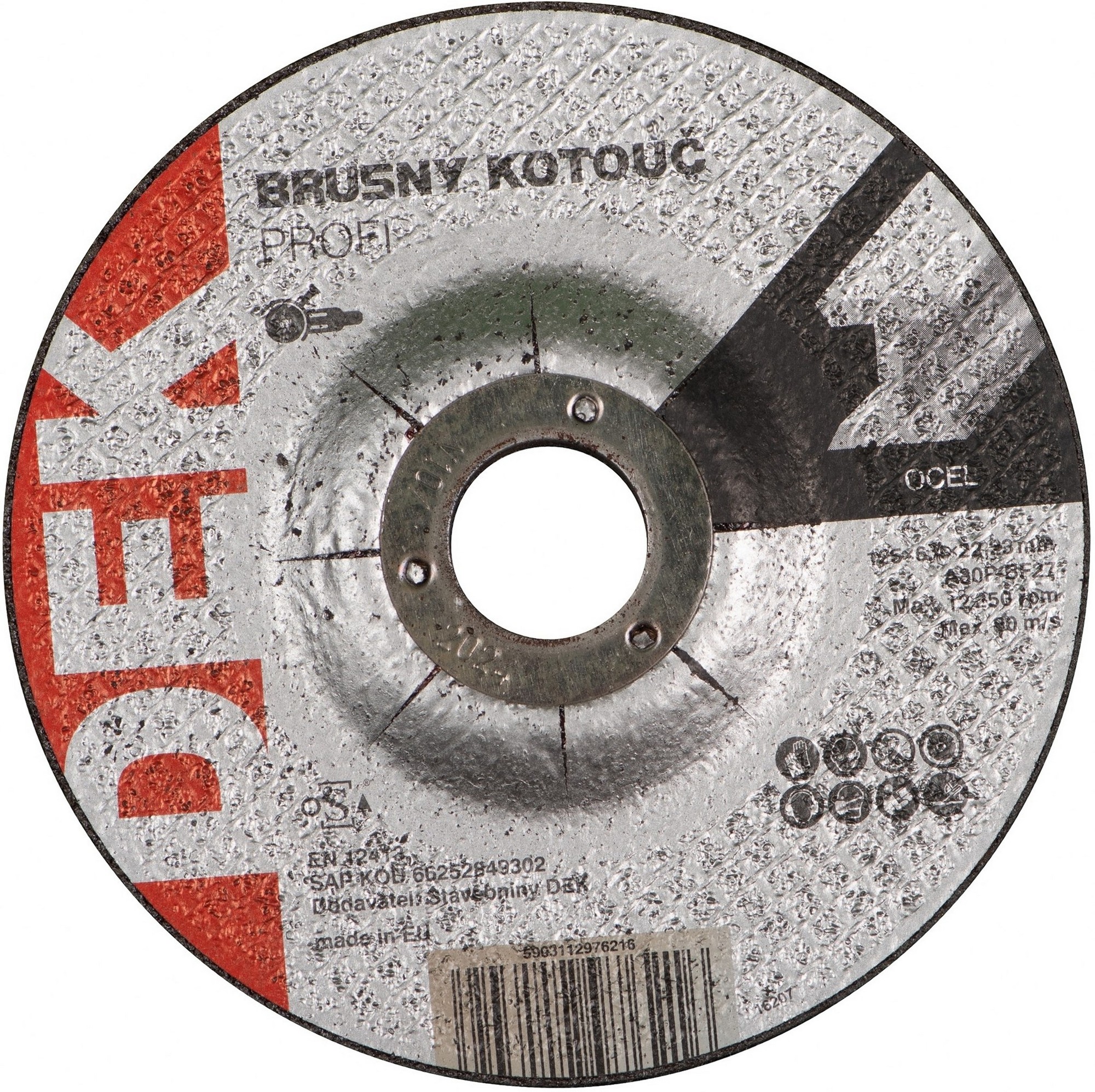 Kotouč brusný DEK PROFI 125×22,23 mm