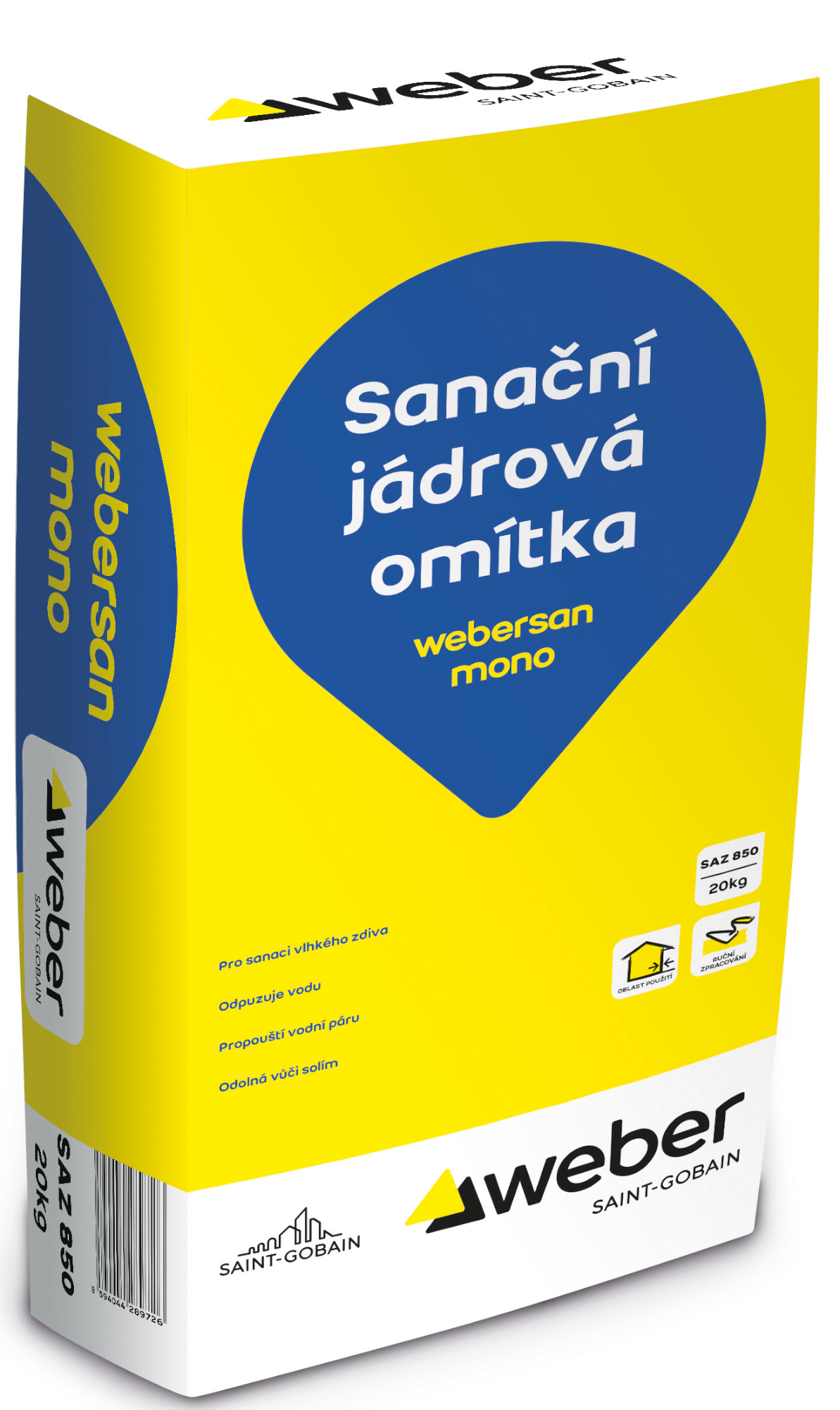 Omítka sanační webersan mono 20 kg